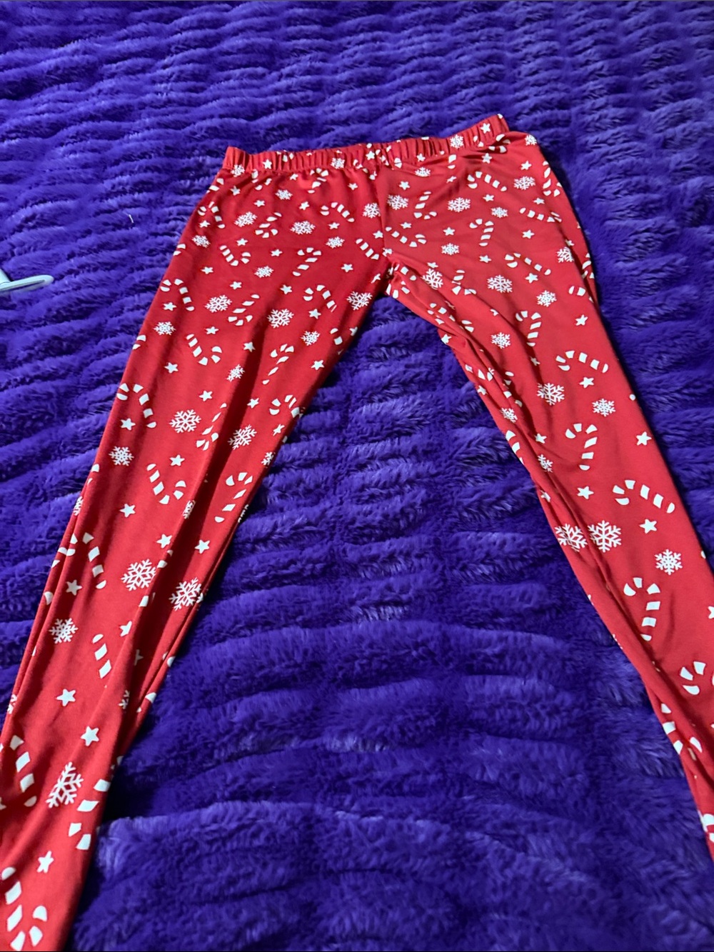 Hybrid Apparel Red Holiday Print Leggings